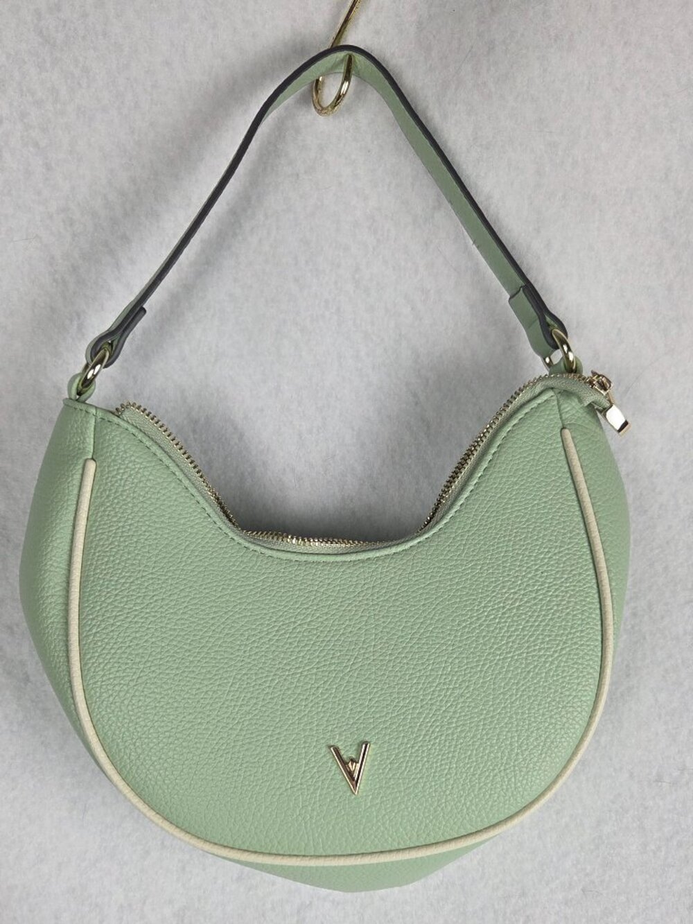 Vanessa Williams Mint Green Crescent Shoulder Handbag
